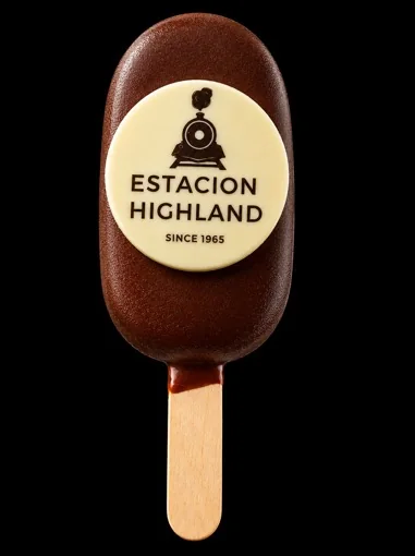 Paleta transfer con el logo de Estación Highland