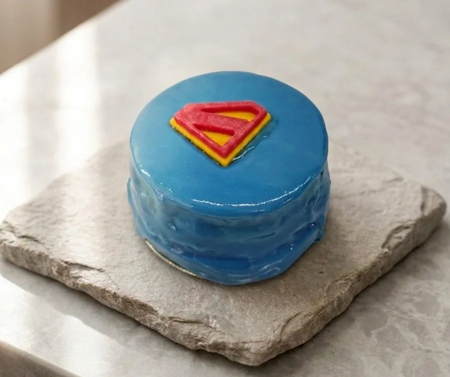 Bolo redondo personalizado com Superman